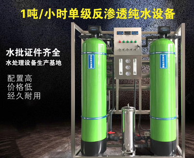 1噸/小時單級反滲透純水設備