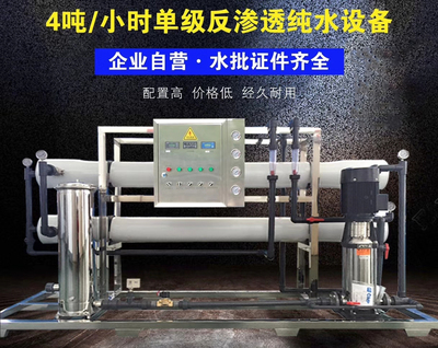 4噸/小時單級反滲透純水設備